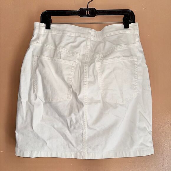 J. Crew Jeans Women's White Denim Button Down Skirt Size 31 - Picture 9 of 9